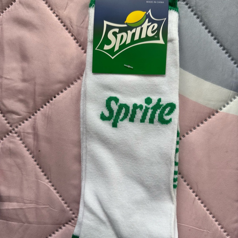 Coca Cola Sprite White and Green Men's Socks